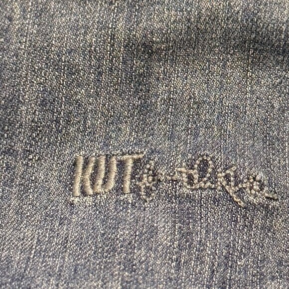 Kut From The Kloth Denim Jacket Womens XL Button Front Classic Blue Jean Jacket - Picture 5 of 9